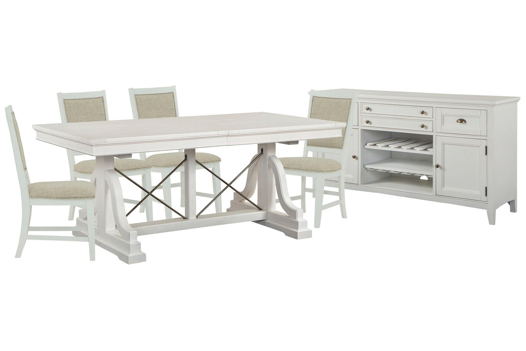 Heron Cove - Extendable Trestle Dining Table Set Magnussen Furniture