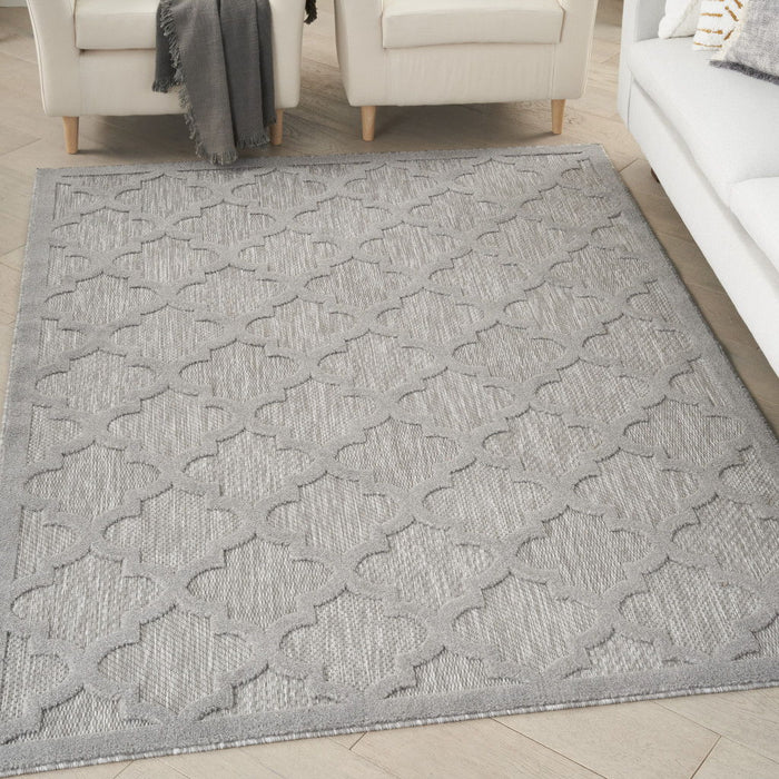 6' X 9' Geometric Flatweave Area Rug - Gray