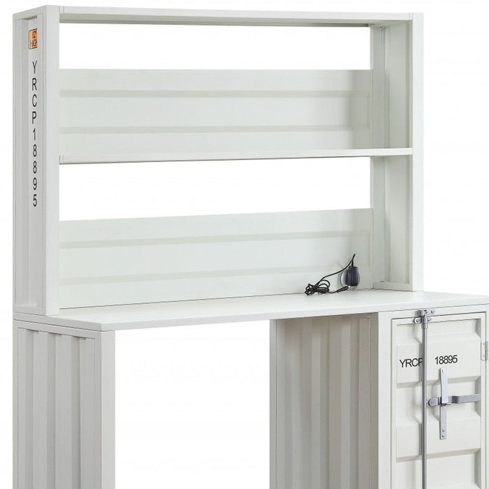 Metal Writing Desk - White
