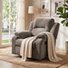 Upholstered Manual Recliner Chair With 3 Adjustable Backrest Positions Noble House