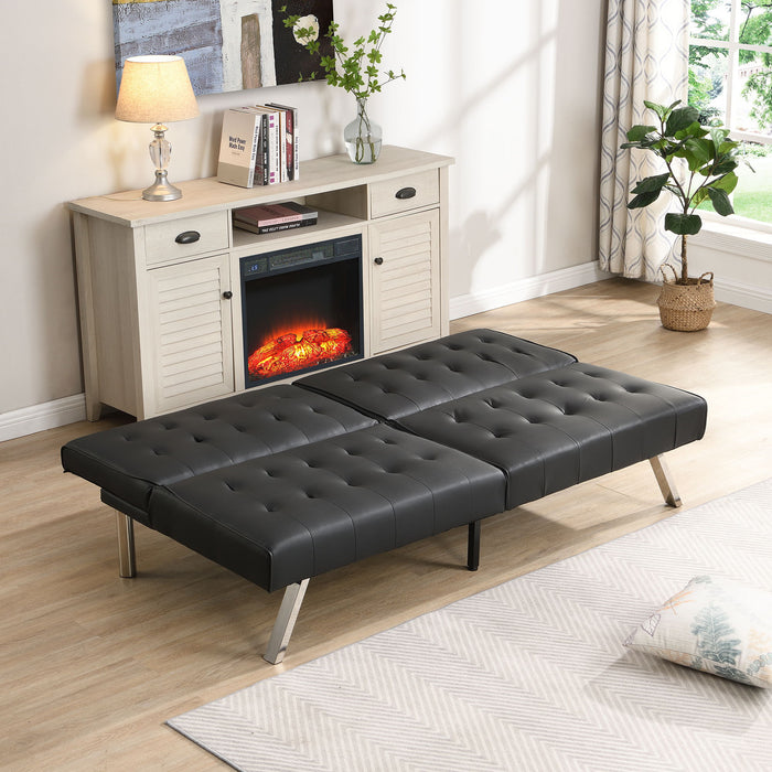 Comfortable Futon Sofa Bed - Black Home Essentials