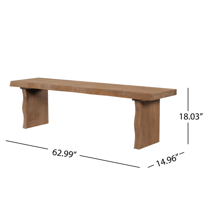 Indoor Dining Bench, Fits 3 People - Pine Noble House