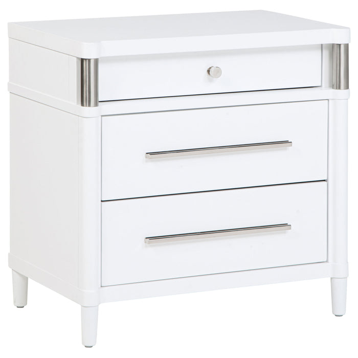 Robinson - 3 Drawer Nightstand - White Furniture Max