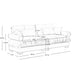 Modern Sofa With Bolstered Armrests And Pillows Home Essentials