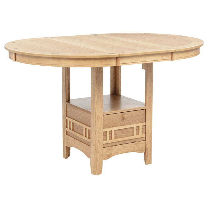 Davis - 5 Piece Oval Counter Height Dining Set With Expandable Table - Light Oak Furniture Max