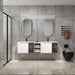 Wall Mounted Bathroom Vanity With Sink, Soft Close Doors, Cabinet & Half Door Home Essentials