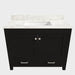 Bathroom Vanity Set, Sink And Faucet Holes Included - Black Home Essentials