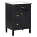 Modern Bathroom Vanity With Sink, Flip Drawer, 2 Drawers, Adjustable Shelf Hearth and Haven