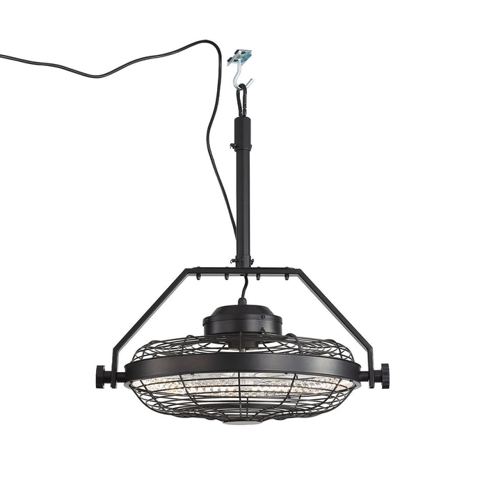 21" Outdoor Ceiling Fan With Dimmable LED Light, 7 Blades, Reversible DC Motor For Gazebos - Matte Black Daily Nest