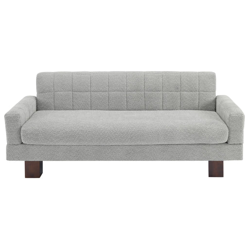 Modern Loveseat Sofa, 2 Seater With Square Arms For Living Room Noble House