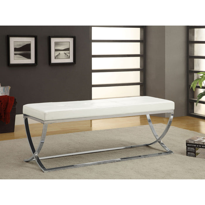 Bastien - Accent Bench - White Furniture Max