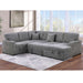 Convertible Sectional Upholstered Sleeper Sofa With Storage Chaise Home Essentials