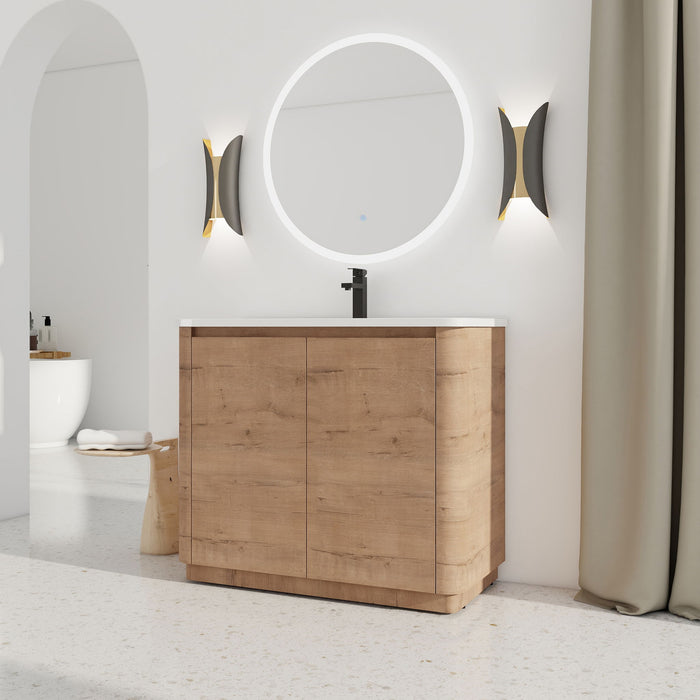 Freestanding Bathroom Vanity With Sink & 2 Soft Close Doors Home Essentials