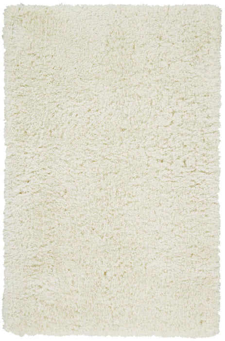 Shag Tufted Handmade Stain Resistant Area Rug - Ivory And White - 10' X 13'