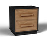 Kozmour - Two Drawer Night Stand - Black / Brown Signature Design by Ashley®