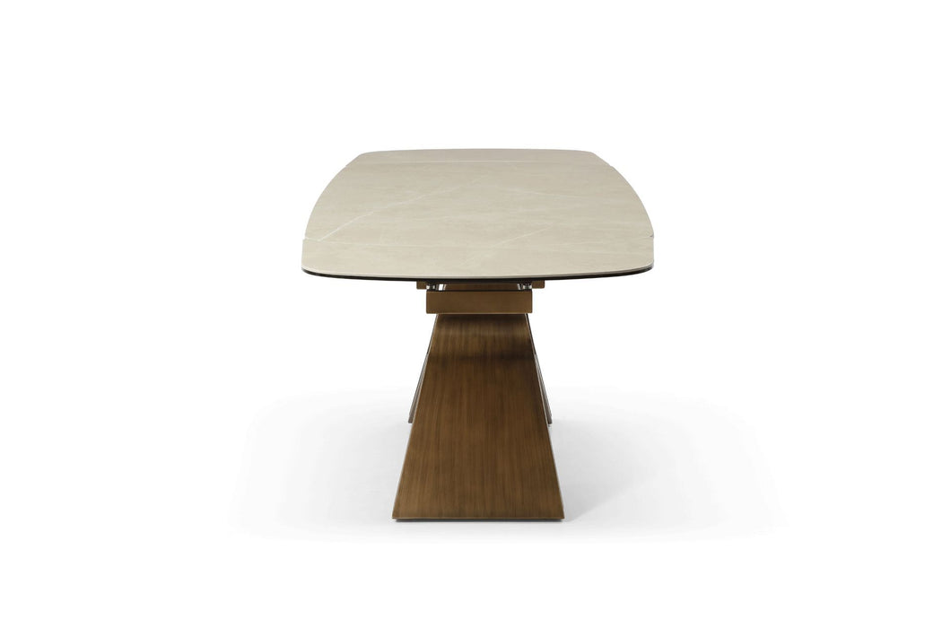 9368 - Dining Table With Extensions - Taupe Extravaganza Collection