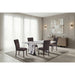 Dining Table With Double Pedestal Base - Black White Global Furniture USA