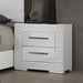 Nightstand With Bar Handle - White Home Essentials