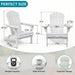 Folding Adirondack Lounge Chair With Embossed Grain Texture Home Essentials