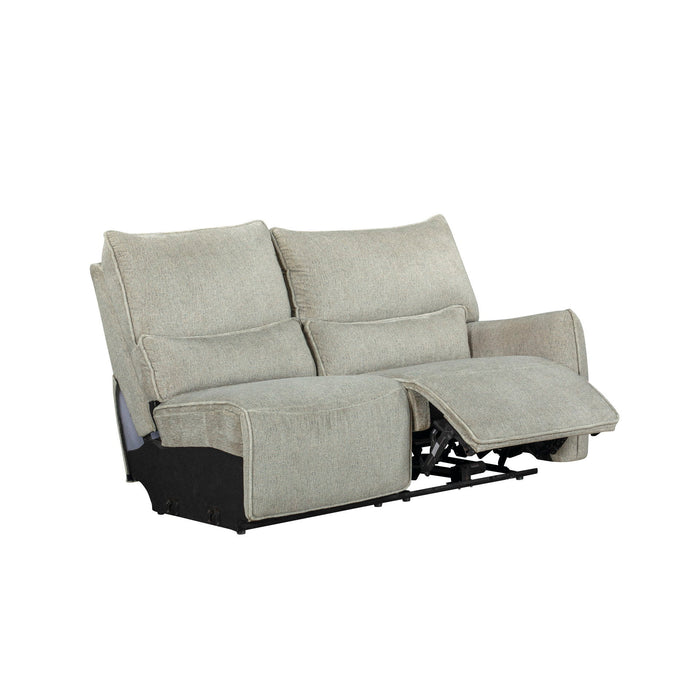 Remsen - RAF Loveseat With One Power Headrest & Footrest - Latte