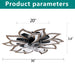 Ceiling Fan With Remote Control And Lights, 6 Speeds, 3 Color Temperatures, Low Profile Flush Mount Daily Nest