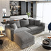Deep Seat Convertible Sofa With Soft Pillows And Ottomans Home Essentials