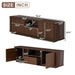 70" TV Stand With Ample Storage, Curved Corners - Dark Brown Hearth and Haven