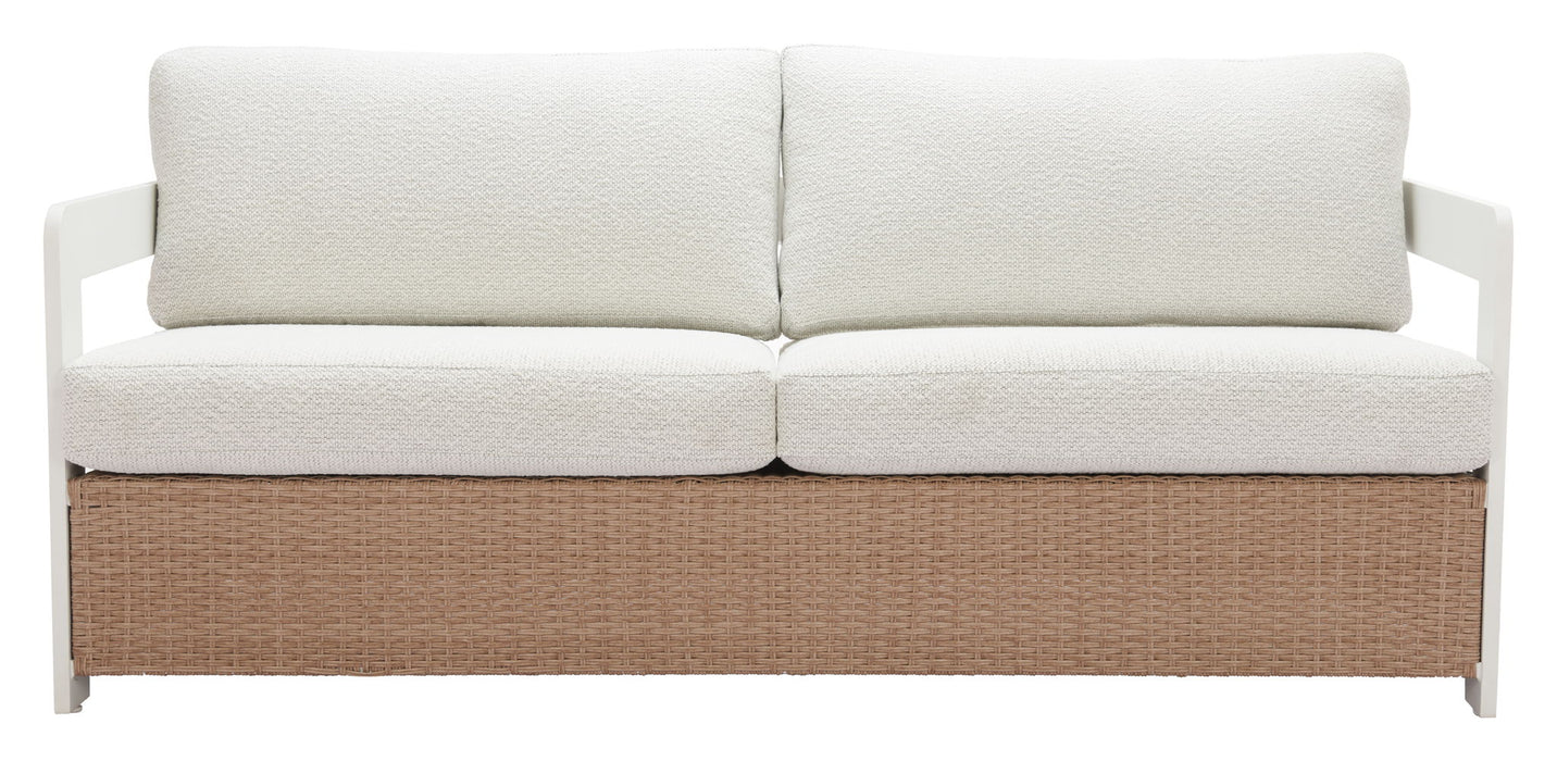 Gelo - Outdoor Sofa - White / Brown Zuo Modern