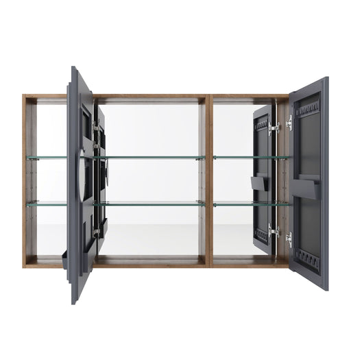 Wall Mounted Bathroom Cabinet With Adjustable Shelves Storage Cabinet - Imitative Oak Home Essentials