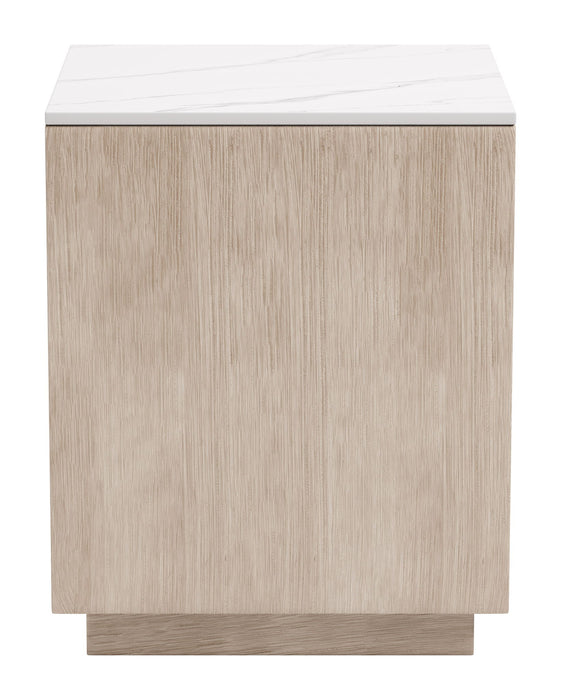 Tidecrest - Side Table - White / Light Brown Zuo Modern