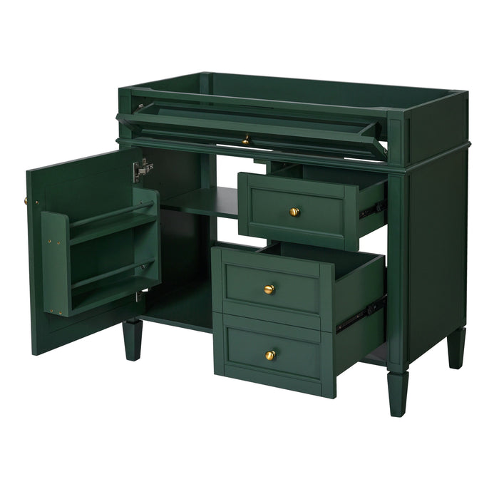 Bathroom Vanity With 2 Drawers And Tip-Out Drawer, Storage Cabinet Hearth and Haven
