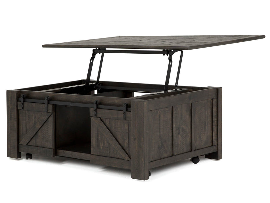 Garrett - Rectangular Lift-top Cocktail Table With Casters - Weathered Charcoal Magnussen Furniture