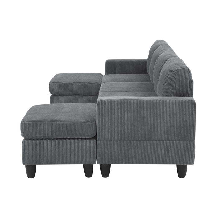 Modular Sectional With 2 Ottomans Home Essentials