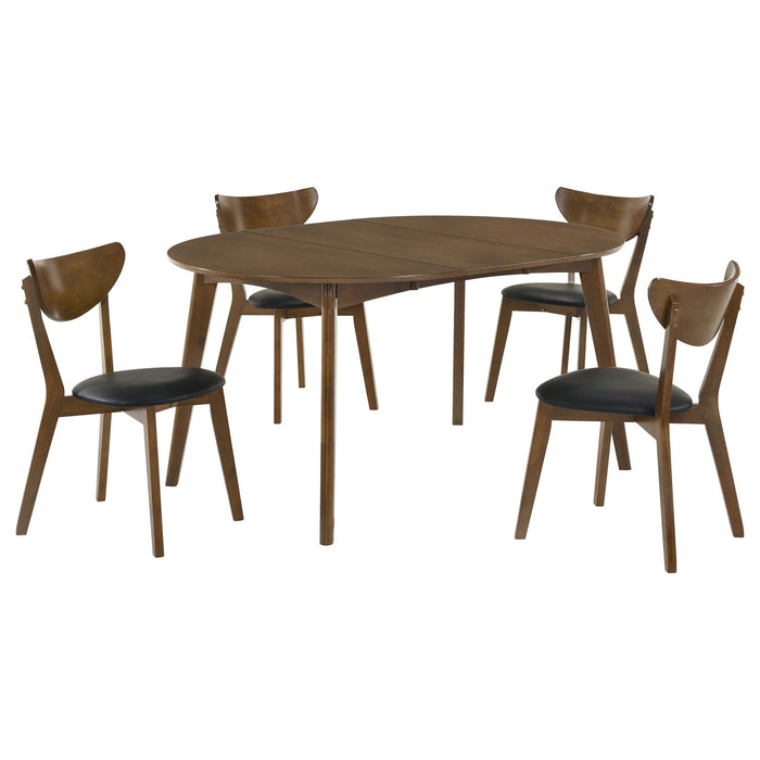 Linnea - 5 Piece Dining Set With Chairs - Dark Walnut Furniture Max