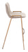 Desi - Barstool Chair With Gold Base (Set of 2) Zuo Modern