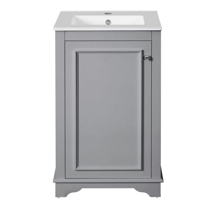 Bathroom Vanity With Sink, Freestanding Single Cabinet Set, Soft Close Door, Adjustable Shelf Hearth and Haven