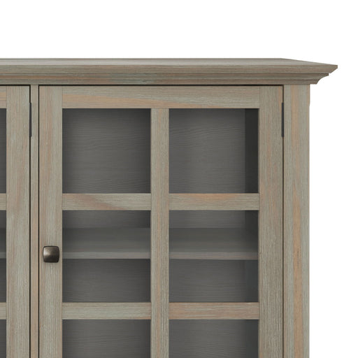 Acadian - Wide Storage Cabinet - Distressed Gray Simpli-Home
