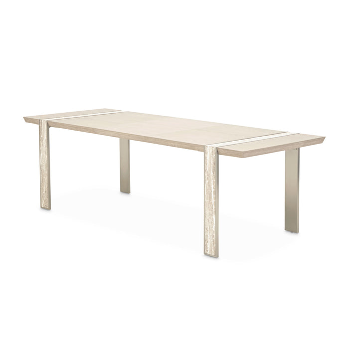 Lotus Bay - Narrow Rectangular Dining Table - Sand Michael Amini