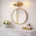 Reverie - Double Lights Bathroom Wall Sconce Over Mirror - Clear / Gold Ashcroft Furniture