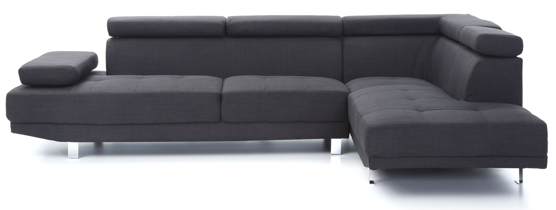 Glory Furniture Riveredge Sectional (2 Boxes) - Black - Fabric