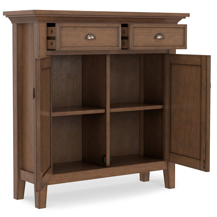 Redmond - Entryway Cabinet With Adjustable Shelves And Drawers - Brown Simpli-Home