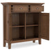 Redmond - Entryway Cabinet With Adjustable Shelves And Drawers - Brown Simpli-Home