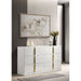 Lauryn - 6 Drawer Dresser Cabinet - Gloss White Furniture Max