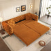 3 In 1 Convertible Sleeper, Deep Seat Pull Out Sofa Bed, Button Tufted Home Essentials