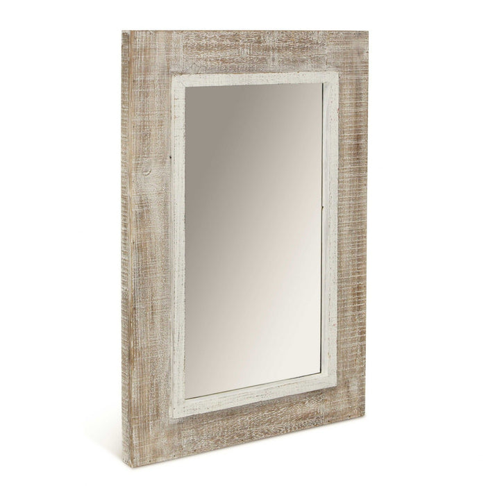 Rectangular Wash Wall Mirror - Rustic White