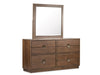 Selena - Double Drawer Dresser With Landscape Mirror - Brown Magnussen Furniture