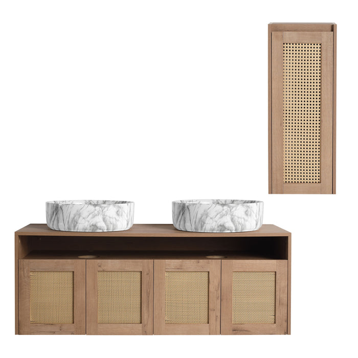 Bathroom Vanity & Art Sink And Side Cabinet, Float Mounting Design Home Essentials