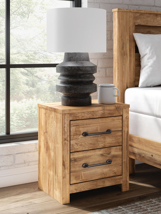 Maystonna - Two Drawer Night Stand - Brown Signature Design by Ashley®