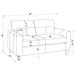 Remington - Loveseat With Track Arms Furniture Max