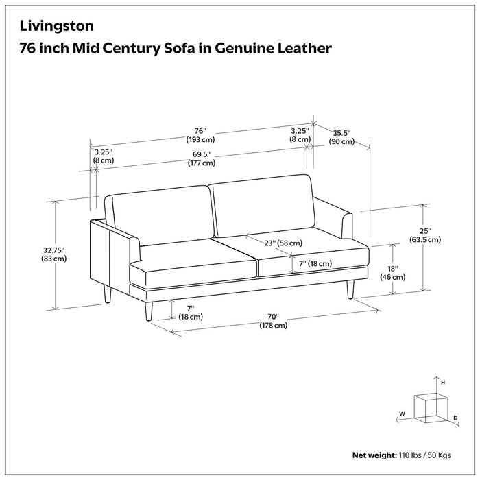 Livingston - Upholstered Sofa Simpli-Home